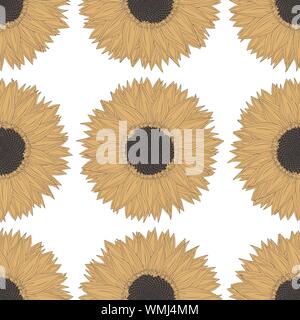 Girasole design pattern Illustrazione Vettoriale