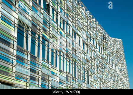 Kotka, Finlandia - 28 August 2019: vista del centro marittimo Vellamo. Foto Stock