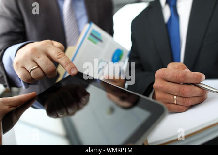 Biz sale riunioni con i partner Foto Stock