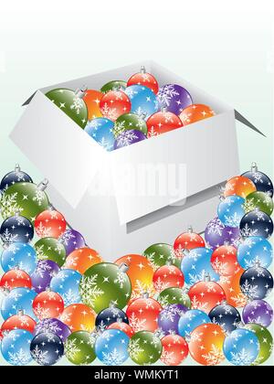 Decorazioni in e intorno alla scatola Illustrazione Vettoriale