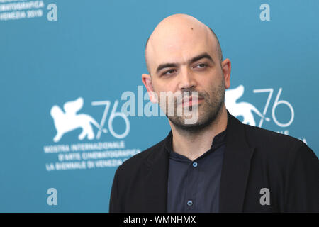 L'Italia, Lido di Venezia, 5 Settembre 2019 : Lo scrittore italiano Roberto Saviano (autore del libro da cui il film è basato) al photocall di ' Foto Stock