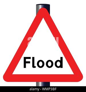 Alluvione segno del traffico Illustrazione Vettoriale
