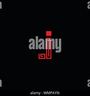 Creative Innovative lettera iniziale logo JJ J. minimale del monogramma di lusso. Professionale di progettazione iniziale. Premium Business tipografico. Simbolo alfabeto. Illustrazione Vettoriale