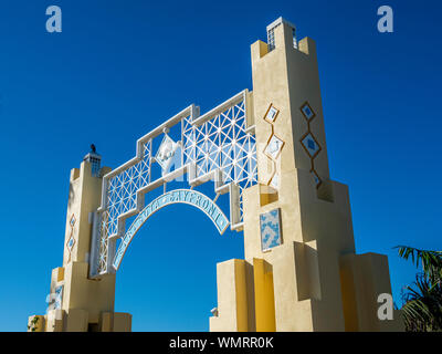 Ingresso al Parco Bayfront sul lungomare di Sarasota Florida Foto Stock