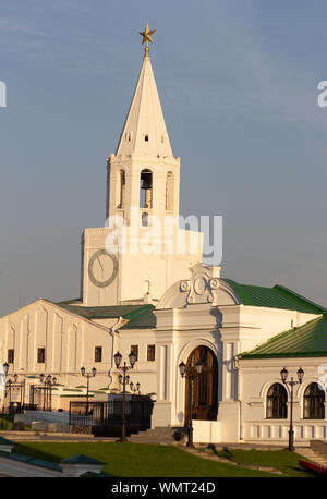 Torre Spasskaya del Cremlino di Kazan in Russia Foto Stock