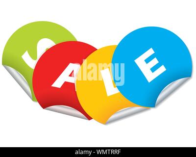 Vendita sticker design Illustrazione Vettoriale