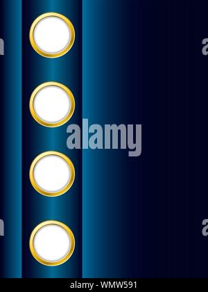 Anelli d oro sullo sfondo Illustrazione Vettoriale