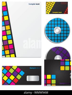 Coloratissimo business aziendale set design Illustrazione Vettoriale