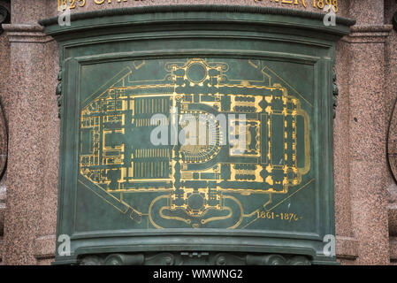 Parigi, Opera Garnier, Denkmal Charles Garnier Foto Stock
