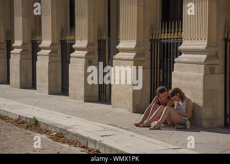 Parigi, Palais Royal, Garten - Parigi, Palais Royal, giardino Foto Stock