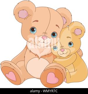 Orsi che abbracciarsi Illustrazione Vettoriale