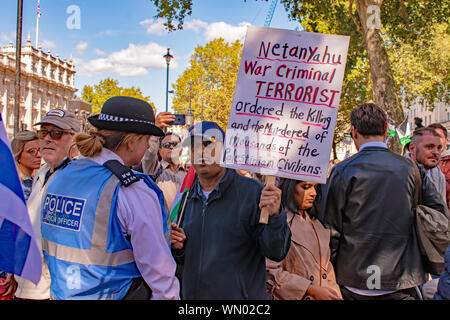 Dimostrazione di palestinesi a Londra in Inghilterra Foto Stock