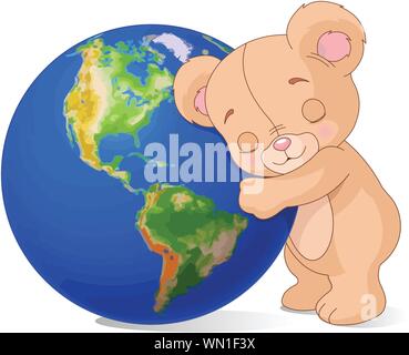 Orso di terra di amore Illustrazione Vettoriale