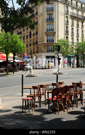 Parigi, Straßencafe im 13. Arrondissement di Parigi - Paris Street Cafe nel tredicesimo distretto Foto Stock