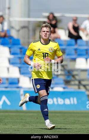 San Pedro del Pinatar, Spagna. 5 Sep, 2019. Ethan Ross (SCO) Calcio/Calcetto : sotto-18 International amichevole tra U18 Scozia 1-1 U18 Giappone all'Arena Pinatar in San Pedro del Pinatar, Spagna . Credito: Mutsu Kawamori/AFLO/Alamy Live News Foto Stock