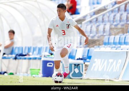 San Pedro del Pinatar, Spagna. 5 Sep, 2019. Hijiri Kato (JPN) Calcio/Calcetto : sotto-18 International amichevole tra U18 Scozia 1-1 U18 Giappone all'Arena Pinatar in San Pedro del Pinatar, Spagna . Credito: Mutsu Kawamori/AFLO/Alamy Live News Foto Stock