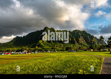 Hawaii Mountain Range Foto Stock