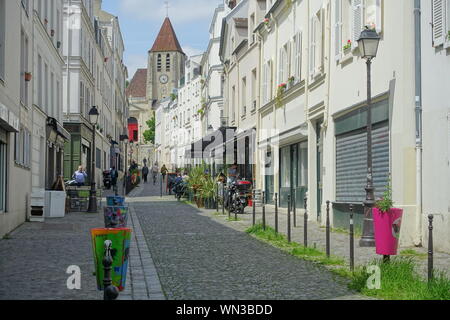 Parigi, Village De Charonne, rue Saint-Blaise Foto Stock