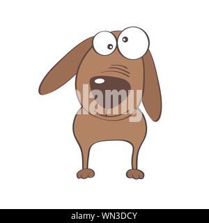 Doodle dog cartoon Illustrazione Vettoriale