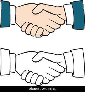Stretta di mano Set Illustrazione Vettoriale
