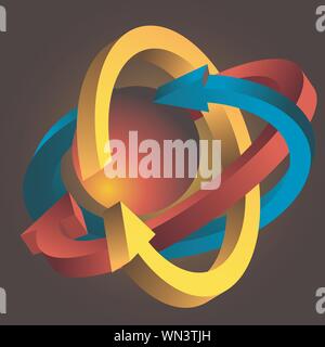 Atomo di freccia Illustrazione Vettoriale