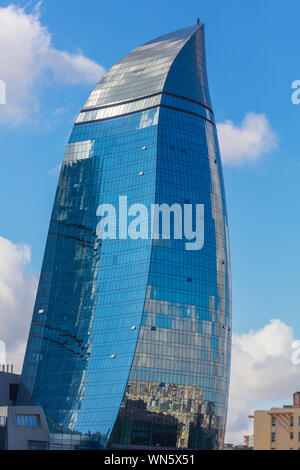 Torri a fiamma grattacieli, 2013, Baku, Azerbaijan Foto Stock