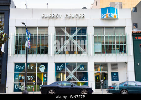 Agosto 21, 2019 San Francisco / CA / STATI UNITI D'AMERICA - PG&E (Pacific Gas and Electric Company) Pacifico Energy Center in downtown San Francisco Foto Stock