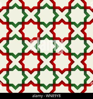 Illustrazione Vettoriale. Seamless geomatric arabo wallpaper con forma a stella. Illustrazione Vettoriale