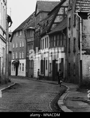 01 gennaio 1990, Berlino, Perleberg: Stati Federali/Brandeburgo/Prignitz/RDT/1990 Perleberg, Città Vecchia foto: Paul Glaser/dpa-Zentralbild/ZB Foto Stock