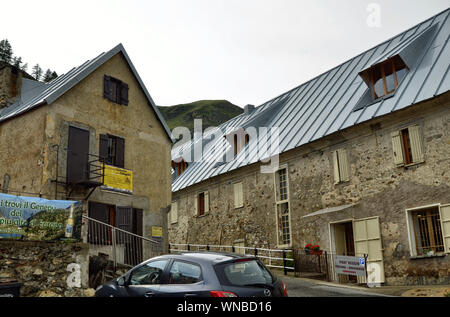 Sant'Anna di Vinadio, Piemonte, Italia. Luglio 2019. Vista della cittadina. Foto Stock