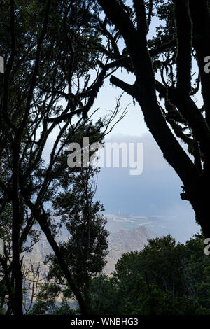 Vista dal Monte del Agua oltre il Teno masif vicino Erjos, Tenerife, Isole Canarie, Spagna Foto Stock