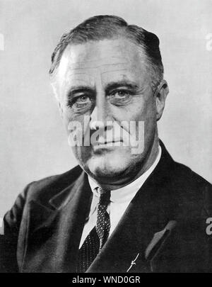 FRANKLIN D. Roosevelt (1882-1945) come Presidente degli Stati Uniti Foto Stock
