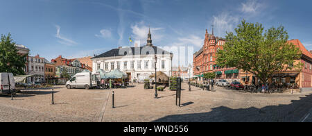 Piazza Principale (Stortorget). Ystad, Skane, Svezia e Scandinavia. Foto Stock