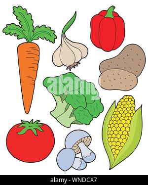Raccolta Vegatable Illustrazione Vettoriale