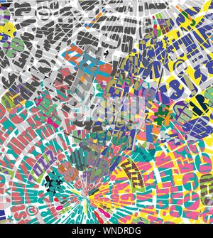 Abstract lettere sullo sfondo Illustrazione Vettoriale