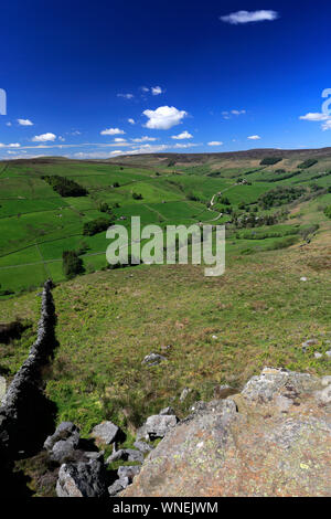 Summer View attraverso Nidderdale ANOB, North Yorkshire, Inghilterra. Foto Stock