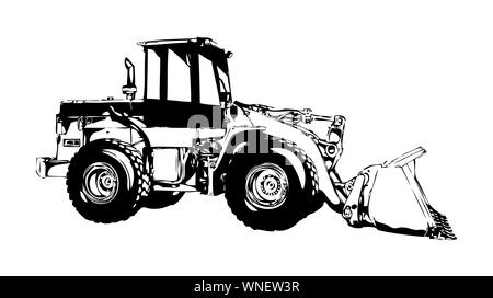 Illustrazione del caricatore tecnica di costruzione trasporti Foto Stock