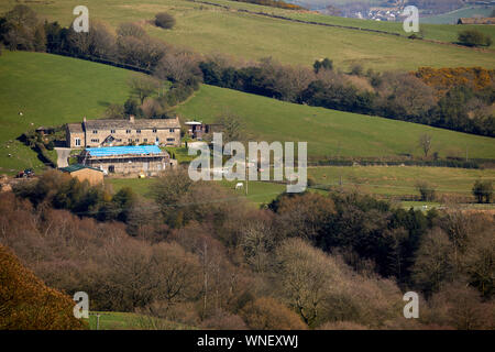 Tameside boarder Werneth viste bassa Foto Stock