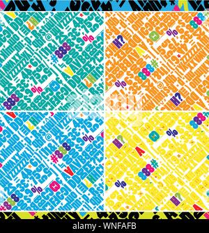 Abstract lettere sullo sfondo Illustrazione Vettoriale