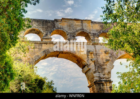Pont du Gard, Francia Foto Stock