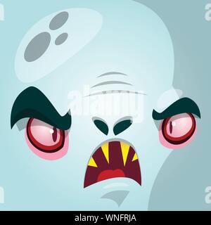 Cartoon vampiro faccia. Halloween illustrazione vettoriale Illustrazione Vettoriale