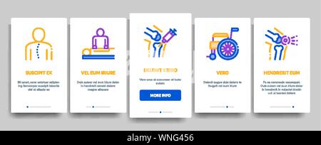Elementi ortopedici di onboarding vettore Illustrazione Vettoriale