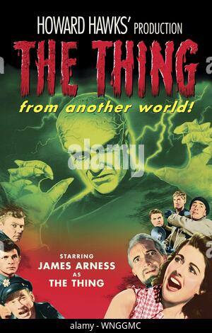 La cosa da un altro mondo Anno : 1951 USA Direttore : Christian Nyby, Howard Hawks Poster (USA) Foto Stock
