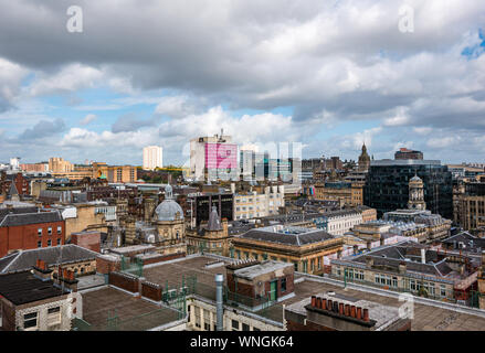 Vista dello skyline della città da la Torre del Faro, compresi Goma, Glasgow, Scotland, Regno Unito Foto Stock