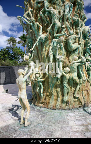 Il memoriale dell'Olocausto in Miami Beach, Florida, Stati Uniti d'America, America, scultura di amore e di angoscia Foto Stock