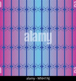 Vettore senza giunture astratta geometrica pattern con quadrati arrotondati in olografico colori ultravioletti Illustrazione Vettoriale