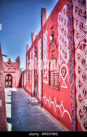 Vista esterna di Damagaram sultan residence a Zinder, Niger Foto Stock