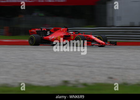 Monza, Italia. 06 Sep, 2019. #05 Sebastian Vettel, la Scuderia Ferrari. GP Italia Monza 5-8 settembre 2019 Credit: Indipendente Agenzia fotografica/Alamy Live News Foto Stock