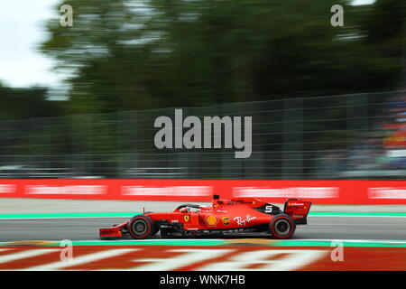 Monza, Italia. 06 Sep, 2019. #05 Sebastian Vettel, la Scuderia Ferrari. GP Italia Monza 5-8 settembre 2019 Credit: Indipendente Agenzia fotografica/Alamy Live News Foto Stock