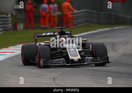 Monza, Italia. 05 apr, 2019. #08 Romain Grosjean, Haas Team di F1. GP Italia Monza 5-8 settembre 2019 Credit: Indipendente Agenzia fotografica/Alamy Live News Foto Stock